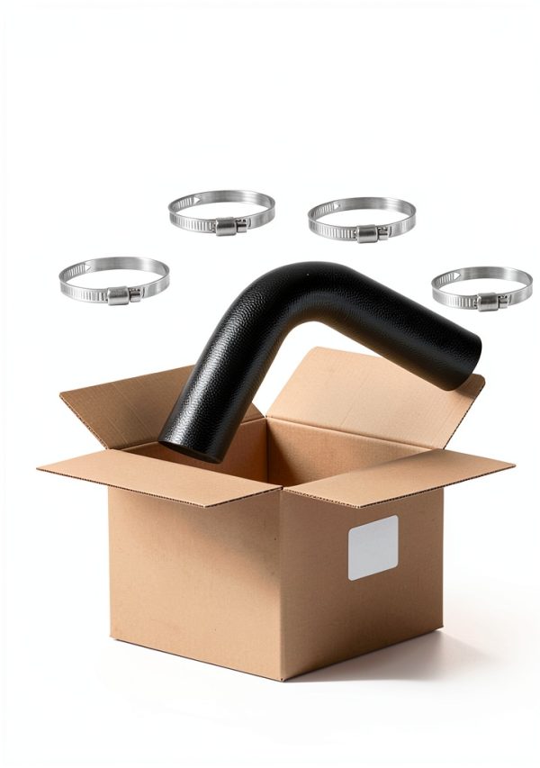 TERLIGSK 90 Degree Fuel Filler Neck Hose Black-5