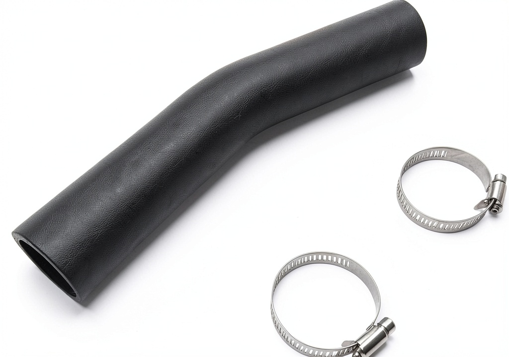 DOUQANG fuel filler hose installed on a Ford F‑150 fuel tank