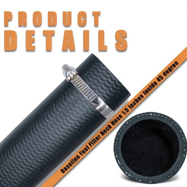 Gasoline Fuel Filler Neck Hose TERLIGSK Black-2