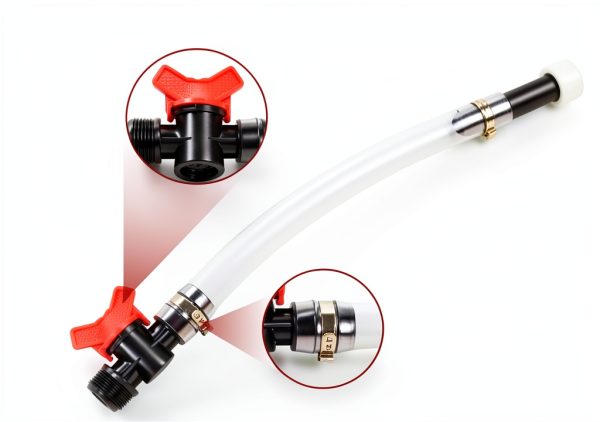 ongfuwu Fuel Hose Kit ABS PVC Fuel Filler Hose Kit-2