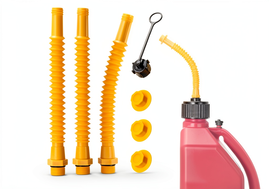 Installing Magicfour Fuel Jug Hose 3/4 NPT Threads on a wooden desk