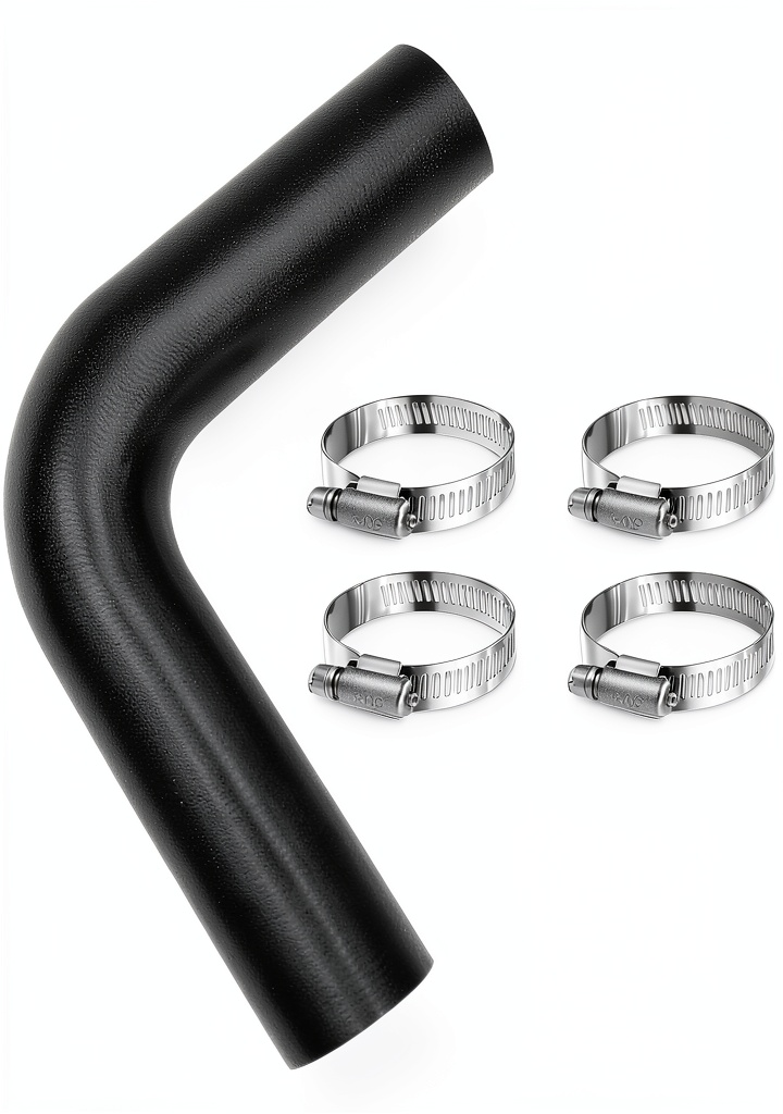 Installing BrJJrYRu gasoline fuel filler hose Black on a wooden workbench