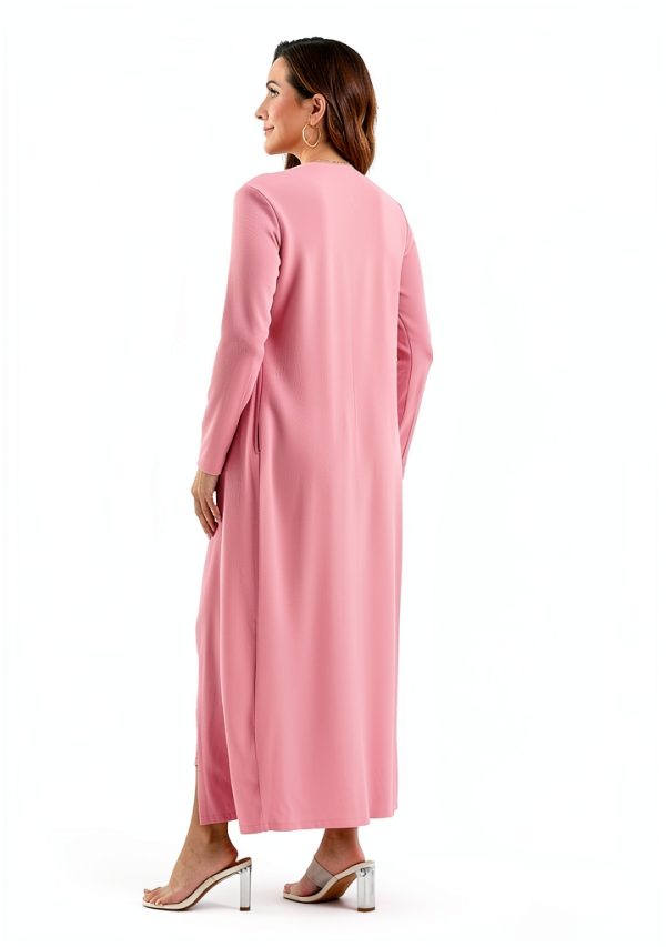 Ecavus Maternity Tube Dress 2‑Piece Cardigan Set for Baby Shower-4